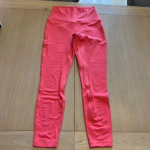 Lululemon align 25” leggings, pale raspberry size 4. Worn once.